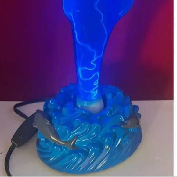 Retro Vintage Y2K Dolphin Plasma Lamp Beachy Ocean Nautical Tropical Neon Light - Picture 4 of 14